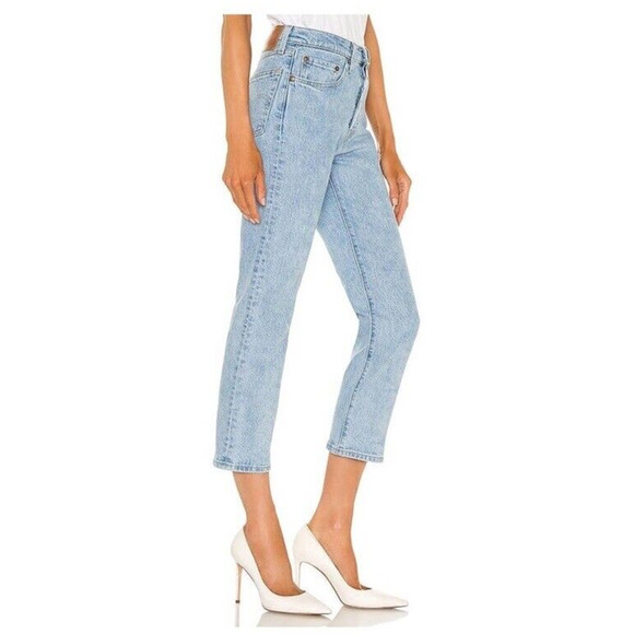 Levi's 501 Crop Jeans Light Wash Tango Surge Women's Size 29 - Picture 5 of 10